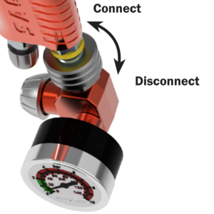 RC1 Flow Regulator with Pressure Gauge Render