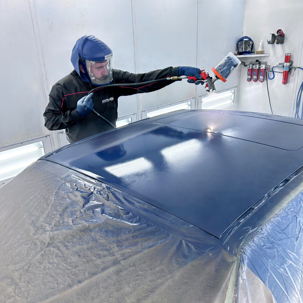Black Anti Static Painting Coveralls In Action