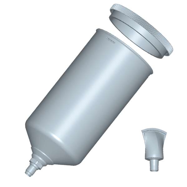 1000ml Metal Gravity cup Render