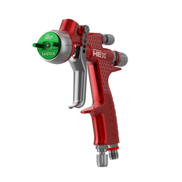 Sagola 4600 Hex HVLP Air Cap Angled Front View